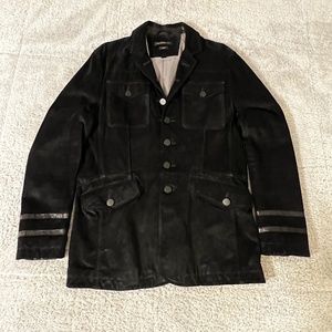 John Varvatos Star USA Luxe Leather Blazer Jacket